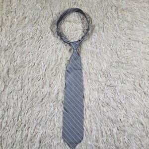 Jhane Barnes 100% Silk Silver Stripped Tie Mens